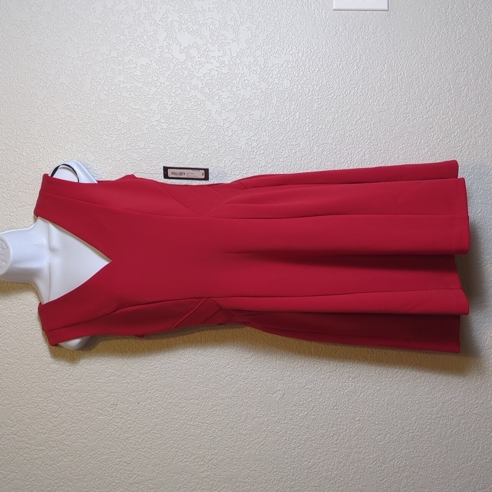 Worthington cherry cordial a line sleeveless v neck mini business casual dress